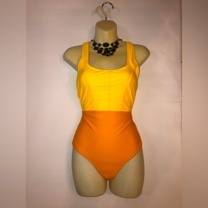 Size small multicolor one piece bathing suit
